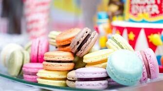 Wallpaper Macaroon Dessert Pastries Cookies