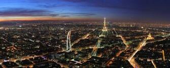 Paris At Night Dual Monitor Wallpaper HD