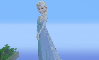 Minecraft Pixel Art Queen Elsa By Luke Harrison