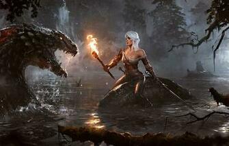 Wallpaper Witcher Lion Cub Of Cintra Cirilla Fiona Elen Riannon