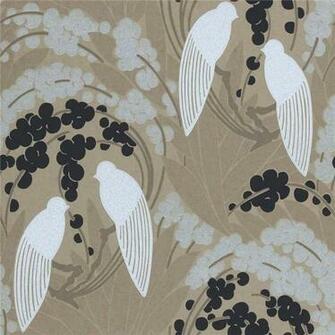 Gold Black White Love Birds Boutique Harlequin