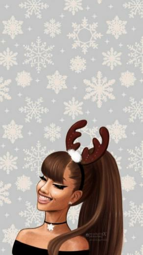 Ariana Grande Christmas Lock Screen Instagram Officialy