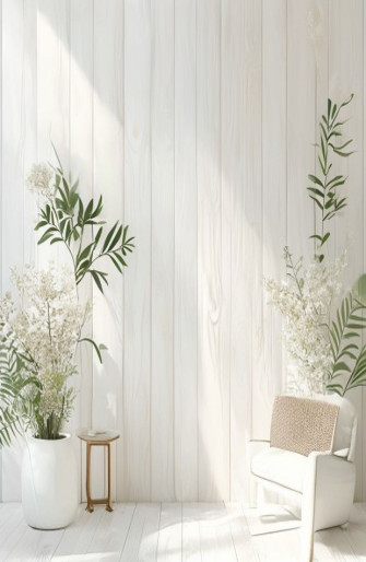 White Wood Background Wallpaper