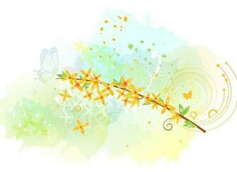 Cartoon Yellow Flowers Pattern With Fantasy Background Vector Design