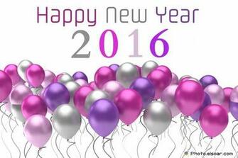Happy New Year Ballon Purple Wallpaper Computer