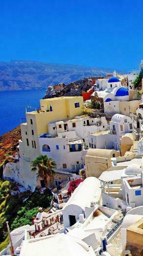 Santorini Wallpaper Iphon HD Background Image
