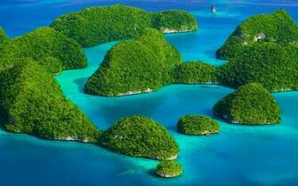 Island Tropical Indonesia Beach Sea Forest Limestone