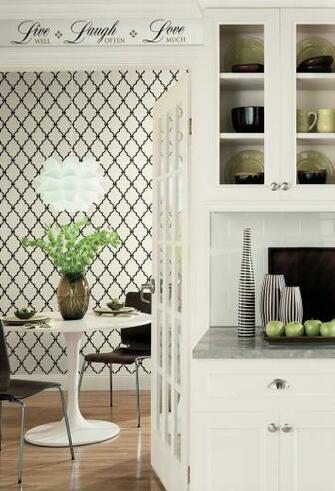 Wall In A Box Wib1018 Live Laugh Love Wallpaper Black White