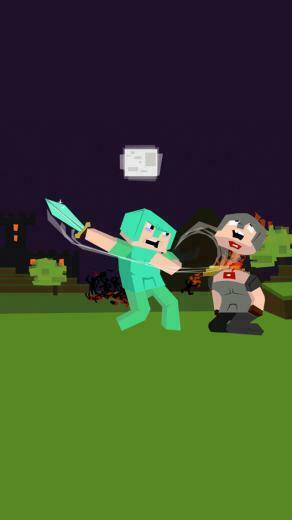Minecraft Pvp Art Wallpaper