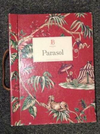 Jaima Brown Parasol Designer Wallpaper Sample Book Wall Paper Catalog