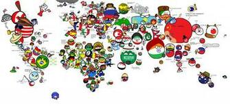 Wallpaper Political Map Politics Country Flags Mascot Symbols