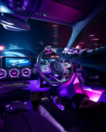 Black And Purple Car Interior Photo Germany Image
