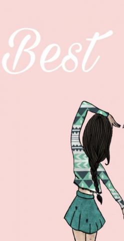Best Friends Pink Girl Wallpaper Other Half On My