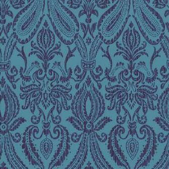 Wallpaper Vymura Adalia Damask Teal Purple