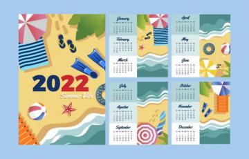 Summer Vibe Calendar Wallpaper