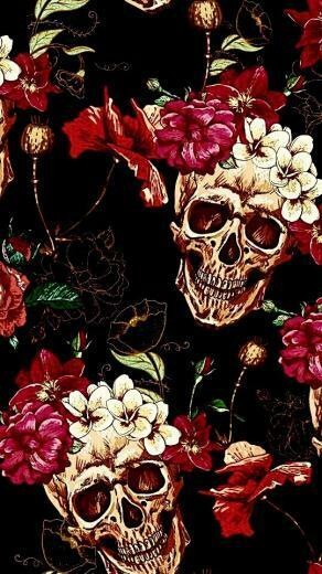 Ammie Asklund On My Apple Decor In Skull Wallpaper
