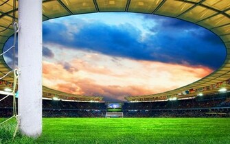 Football Field Wallpaper Stock Photos