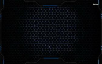 Blue Honeycomb Grid Wallpaper Abstract