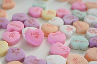 Candy Hearts Wallpaper