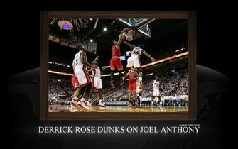 Derrick Rose Dunk Over Joel Anthony Widescreen Wallpaper Big Fan Of