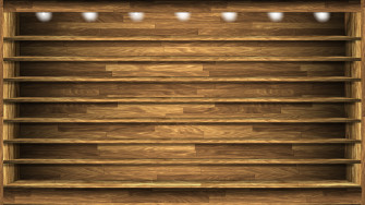 Desk And Shelves Desktop Wallpaper