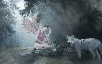 Fairy In The Forest Wallpaper Background
