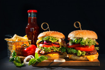 Delicious Burgers And Fries Wallpaper