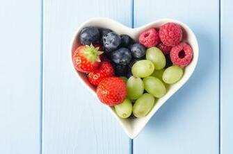 Fruit Wallpaper HD Berries Fresh Grapes Raspberries Bowl Heart