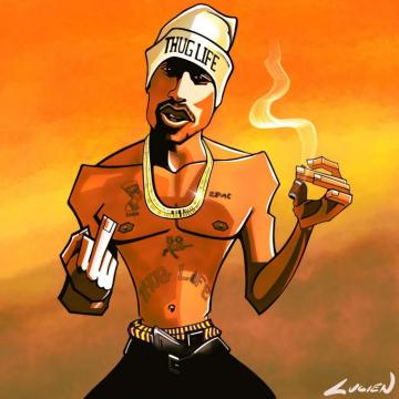Smoking Cartoon Rapper Wallpaper On