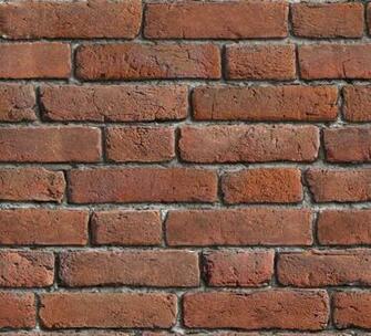 Vintage Brick Wall Wallpaper Red 10m