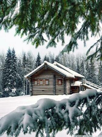 Mountain Retreat Winter Ultra HD Desktop Background Wallpaper For