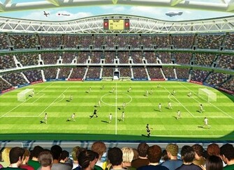 Football Stadium Wallpaper Mural