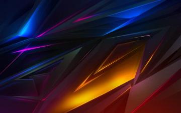 Colorful Dark Abstract Polygon 3d 4k Wallpaper