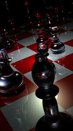 Wallpaper Pieces Chess Boards Glass