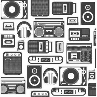 Wilko Beatbox Wallpaper Black White Wp31250 At