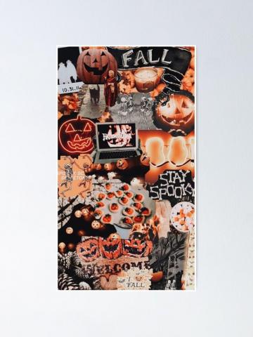 Halloween Aesthetic Wallpaper Poster By Moderngart