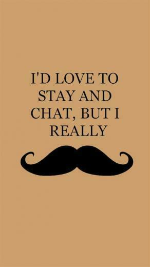 Beard Shaped I Love You iPhone Wallpaper Top