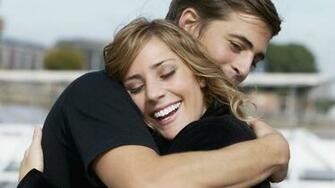 Couple Love Happiness Smile Hug Wallpaper Background