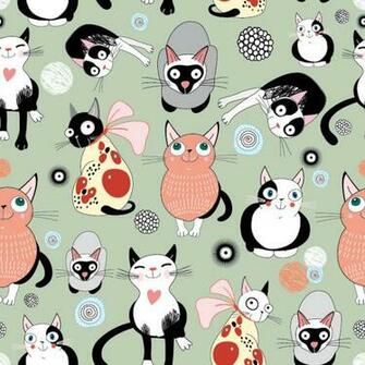 Cartoon Cat Background Vector Sources