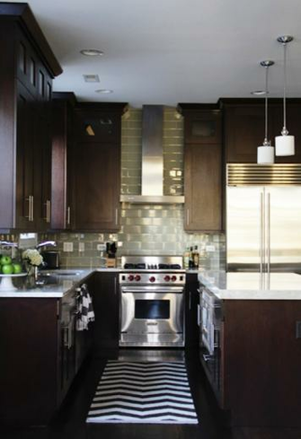 Brown Kitchen Cabinets Contemporary Alexandra Berlin Design