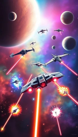 Star Wars Space Fight Background