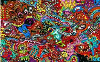Trippy Alice In Wonderland Background Psychedelic Wallpaper
