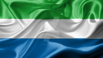 Republic Of Sierra Leone Realistic Flag By Judalei2k11