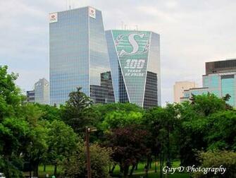In Downtown Regina Paying Tribute To The Saskatchewan Roughriders