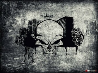 Evil Skull Wallpaper Stock Photos