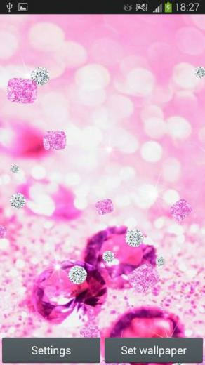 Pink Diamonds Live Wallpaper Screenshot