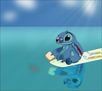 Stitch Feeding Pudge The Fish By Neoseekerstitch