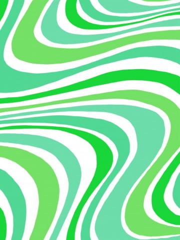 Wavy Green Hippie Wallpaper Cute Patterns Art