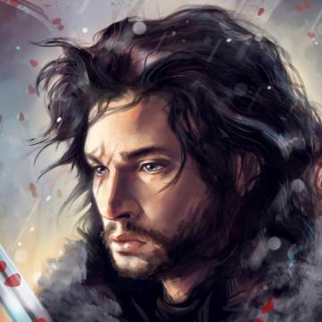 Jon Snow Game Of Thrones Painting Art Men Face Mocah