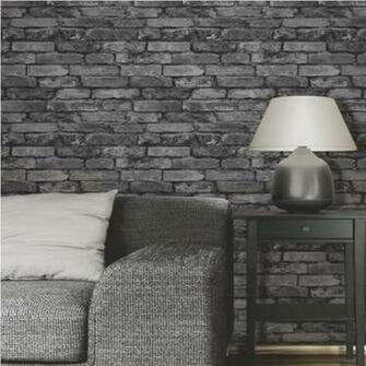 Rustic Silver Brick Wallpaper Industrial Looking Loft Living